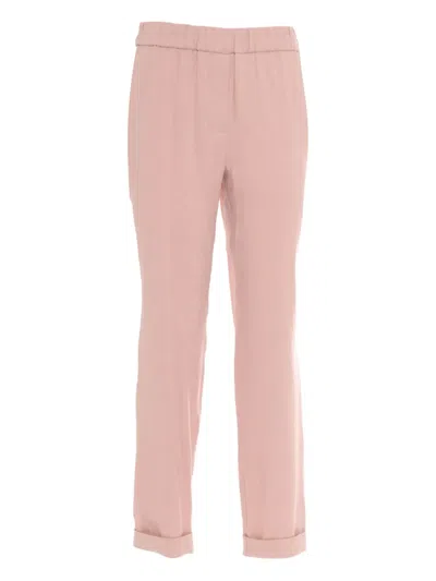 LORENA ANTONIAZZI ELASTICATED-WAIST TROUSERS