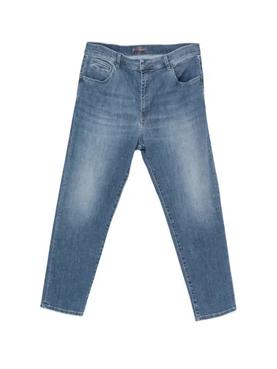 Lorena Antoniazzi Faded-effect Denim Jeans In Blue