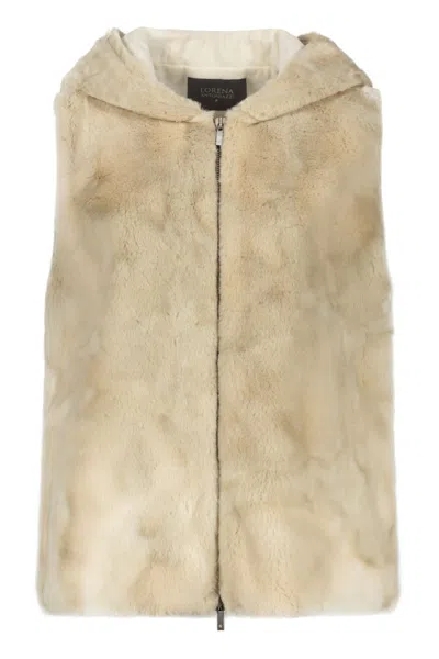 LORENA ANTONIAZZI FAUX FUR WAISTCOAT