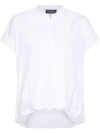 Lorena Antoniazzi Gathered Poplin Blouse In White