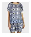 Lorena Antoniazzi Geometric-print Silk T-shirt In Gray