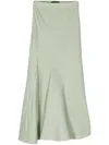 Lorena Antoniazzi Godet Linen-blend Maxi Skirt In Green