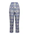 Lorena Antoniazzi Graphic-print Elasticated-waist Silk Trousers In Gray