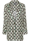 Lorena Antoniazzi Graphic-print Silk Blazer In Multicolor