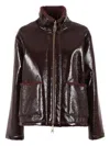 Lorena Antoniazzi High-neck Zip-front Jacket In Red