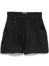 Lorena Antoniazzi High-waisted Black Organic Fibre Bermuda Shorts In Black