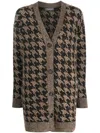 Lorena Antoniazzi Houndstooth-pattern Knitted Cardigan