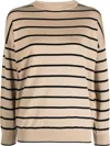 Lorena Antoniazzi Knit Choker Sweater In Brown
