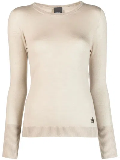 Lorena Antoniazzi Knit Choker Sweater In Neutral
