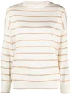 Lorena Antoniazzi Knit Choker Sweater In Neutral