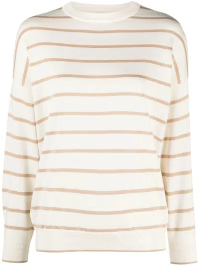 Lorena Antoniazzi Knit Choker Sweater In Neutral