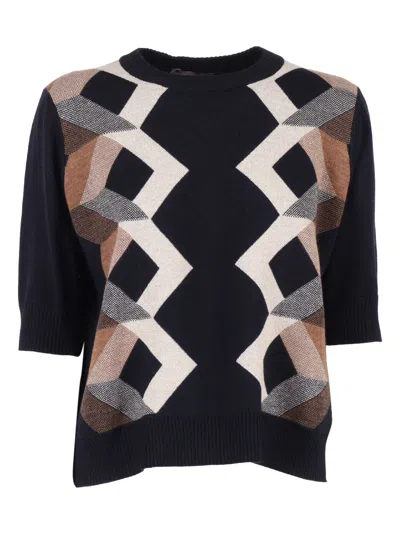 Lorena Antoniazzi Knit T-shirt In Multi