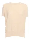 Lorena Antoniazzi Short-sleeved Knitted T-shirt In White