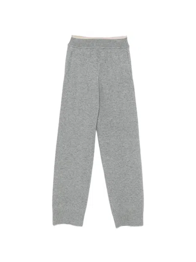 Lorena Antoniazzi Knit Trousers In Gray