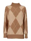 Lorena Antoniazzi Knit Turtleneck In Brown