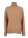 Lorena Antoniazzi Knit Turtleneck In Brown