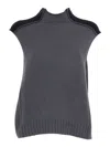 Lorena Antoniazzi Knitted Vest In Blue