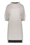 Lorena Antoniazzi Knitted Midi Dress In Grey