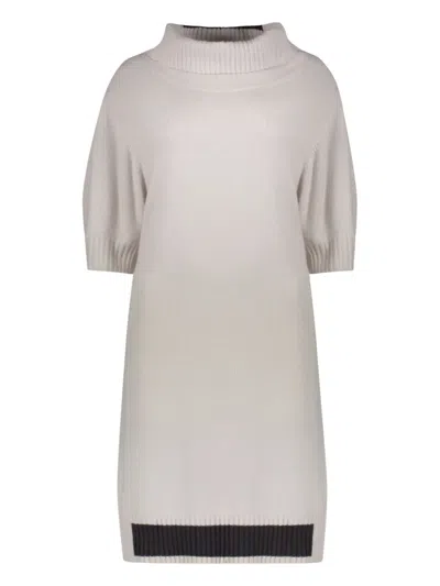 Lorena Antoniazzi Knitted Midi Dress In Grey