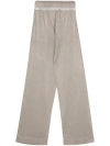 Lorena Antoniazzi Knitted Straight-leg Trousers In Grey