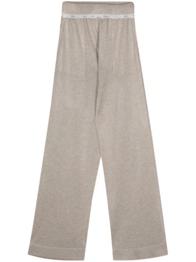 LORENA ANTONIAZZI KNITTED STRAIGHT-LEG TROUSERS