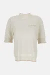Lorena Antoniazzi Knitted T-shirt In Neutral