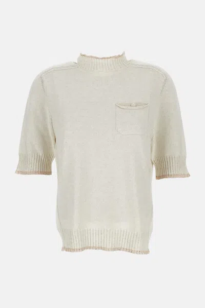 Lorena Antoniazzi Knitted T-shirt In Neutral