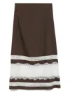 Lorena Antoniazzi Midirock Mit Spitzendetail In Braun