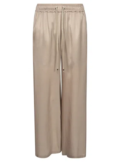 Lorena Antoniazzi Laced Straight Trousers In Beige