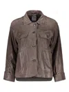Lorena Antoniazzi Leather Jacket In Brown
