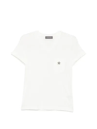 Lorena Antoniazzi Libra Star-embellished T-shirt In White