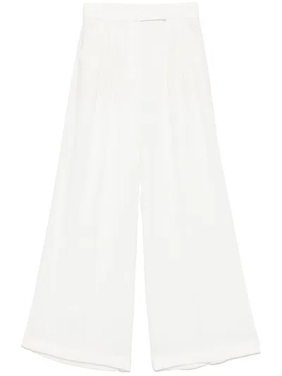 Lorena Antoniazzi Linen Trousers In White