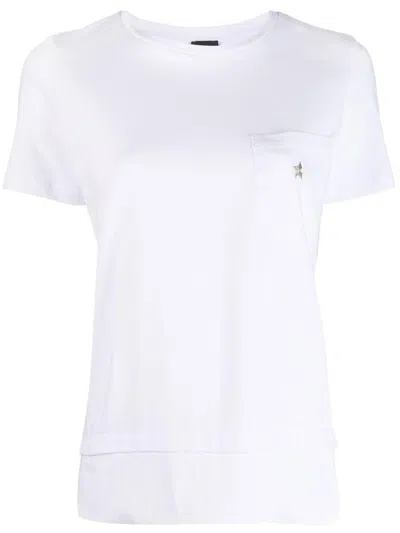 Lorena Antoniazzi Logo-embroidery Cotton T-shirt In Weiss