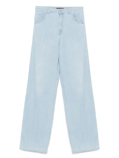 Lorena Antoniazzi Logo-patch Jeans In Blue