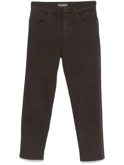 Lorena Antoniazzi Logo-patch Jeans In Brown