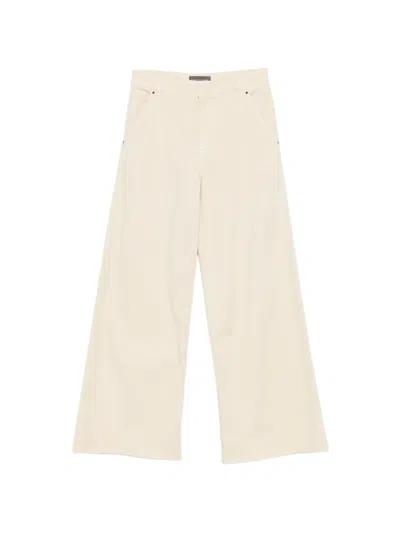 Lorena Antoniazzi Logo-patch Wide-leg Trousers In White