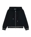 Lorena Antoniazzi Long-sleeved Hooded Sweatshirt In Black