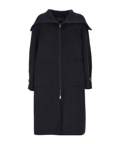 Lorena Antoniazzi Long-sleeved Coat In Black