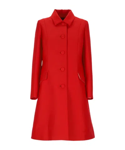 Lorena Antoniazzi Long-sleeved Coat In Red