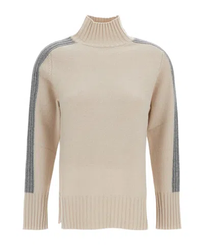Lorena Antoniazzi Long-sleeved Turtleneck Sweater In Brown