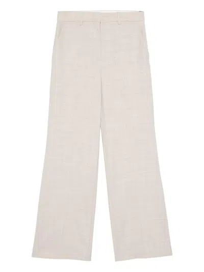 Lorena Antoniazzi Mélange-effect Trousers In Grey
