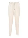 Lorena Antoniazzi Relaxed-fit Pants With Soft Sheen In White