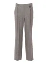 Lorena Antoniazzi Pinstripe Tailored Pants In Luxurious Virgin Wool Blend In Gray