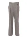Lorena Antoniazzi Pinstripe Tailored Pants In Luxurious Virgin Wool Blend In Gray