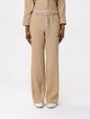 Lorena Antoniazzi Drawstring Trousers In Camel