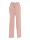 Lorena Antoniazzi Relaxed Fit Linen-blend Pants In Pink