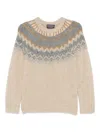 Lorena Antoniazzi Patterned Crew-neck Sweater In Neutral