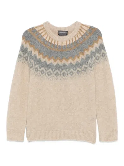 Lorena Antoniazzi Patterned Crew-neck Sweater In Neutral