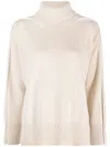 Lorena Antoniazzi Contrast-trim Wool Blend Roll-neck Jumper