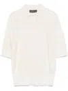Lorena Antoniazzi Purl-knit Polo Top In White